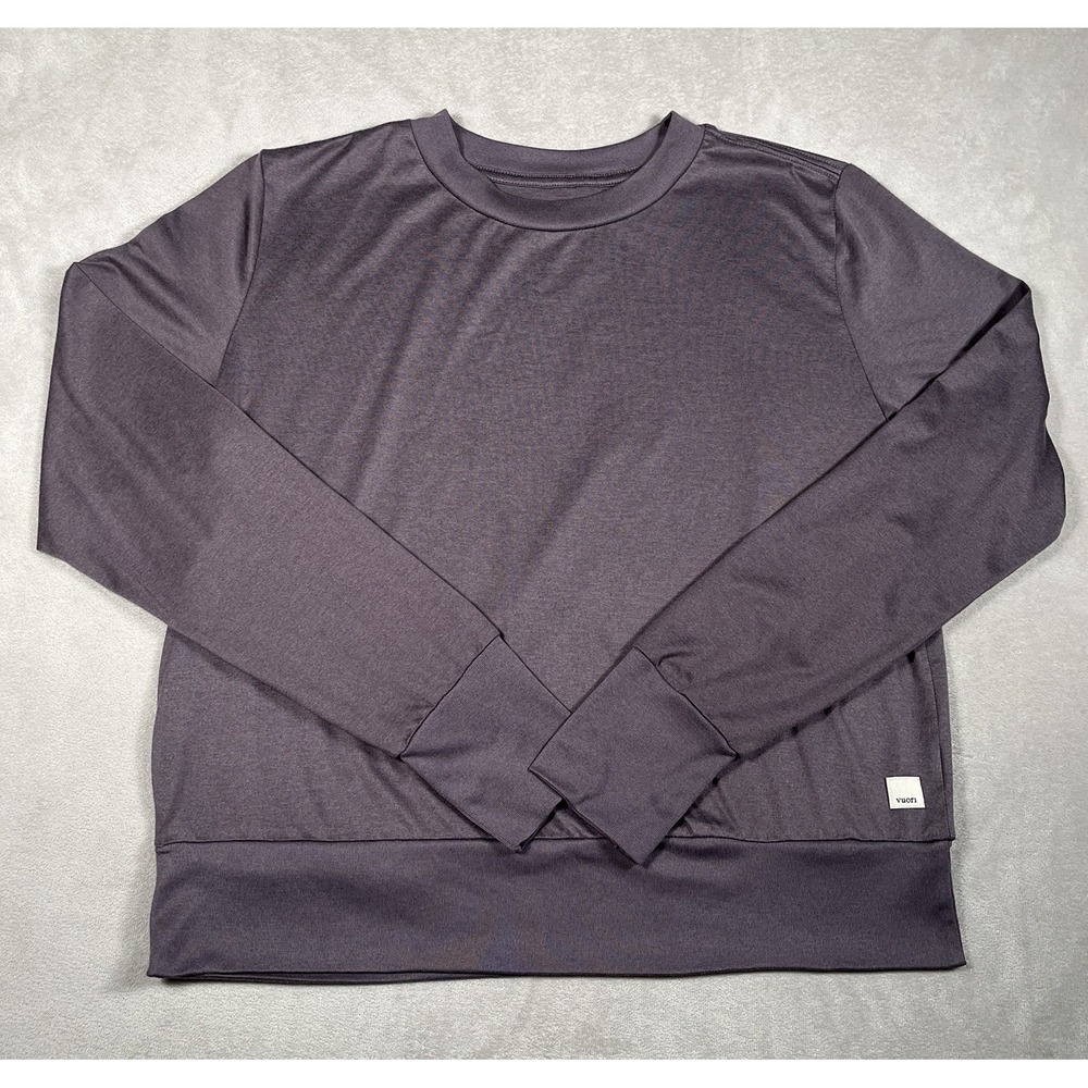 Vuori Daydream Crew Women Medium Long Sleeve Shirt Activewear Top Purple Heather